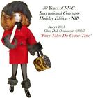 2015 macy's Holiday Edition Glass Doll Ornament 30 Years of I-N-C- International