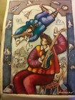 Michael Kachan, "String Duet" Hand Embellished Limited Edition Serigraph on Canv