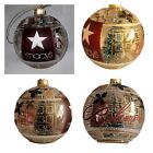 Macy's Holiday Annual Logo Clear  Glass Ball  Ornament " Believe " 