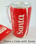 Coca Cola Coke Soda Glitter Can Ornament  "Share a Coke with Santa " Ornament 