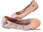 MINNETONKA Pink ANNA BALLET FLATS Leather Comfort Shoes Women's Size 8 