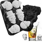 VEVOR 3D Flexible Silicone Skull Ice Cube Tray Mold Whiskey Ice Ball Maker candy