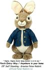 25" Plush Standing Greeter Peter Rabbit Bunny Entryway Porch Anywhere Home Decor